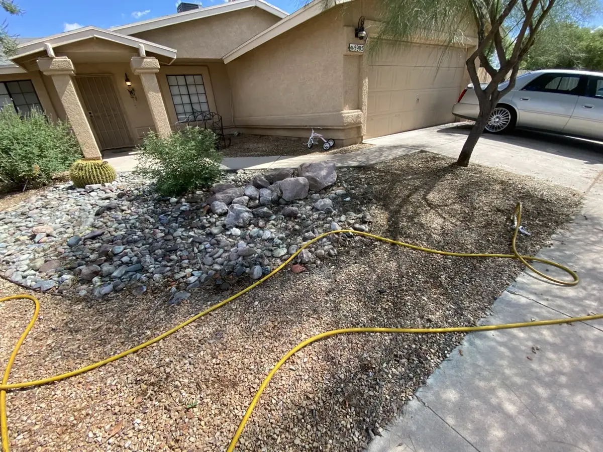 Residential property after weed control